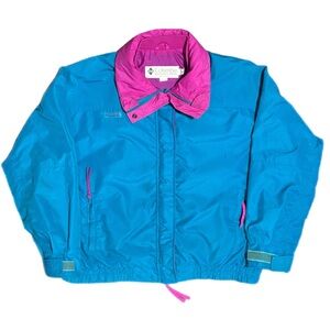 Columbia Vintage 90's "Bugaboo" Reversible Teal and Magenta Ski Jacket L